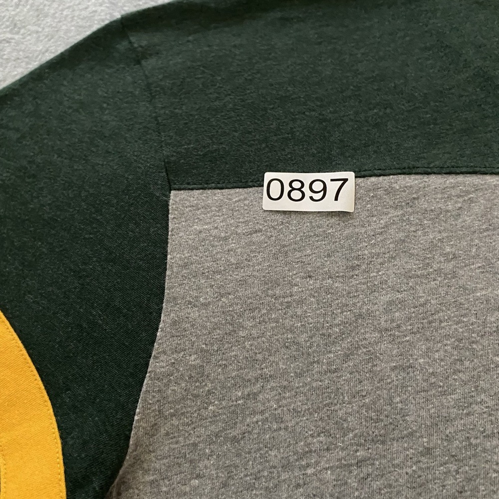 Oregon Ducks Shirt Womens Large Green Gray Ringer Tee Football '47 T-Shirt - Picture 12 of 12